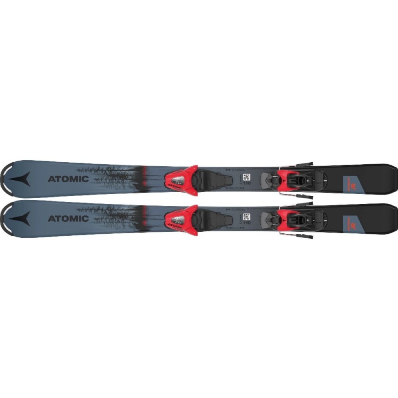 lyže dětské Atomic Maverick Jr. (100, 110, 120cm) + vázání Atomic C 5 GW barva šedo-modrá- model 2024