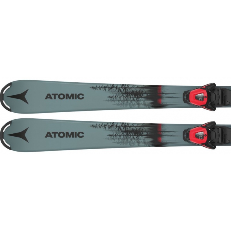 lyže dětské Atomic Maverick Jr. (130, 140, 150cm) + vázání Atomic C 6 GW barva šedo-zelená - model 2024