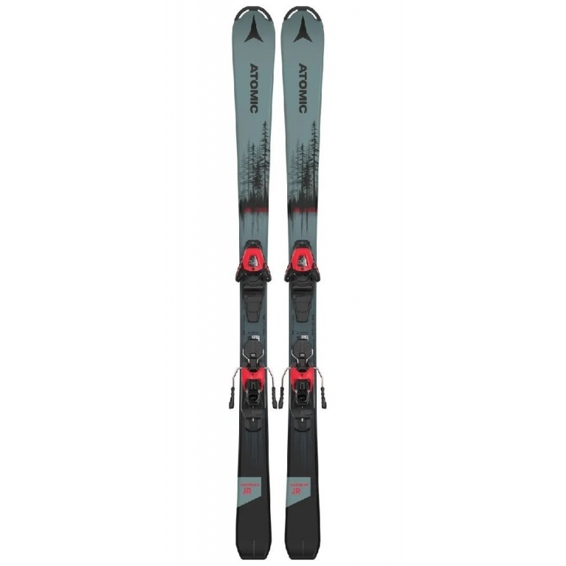 lyže dětské Atomic Maverick Jr. (130, 140, 150cm) + vázání Atomic C 6 GW barva šedo-zelená - model 2024
