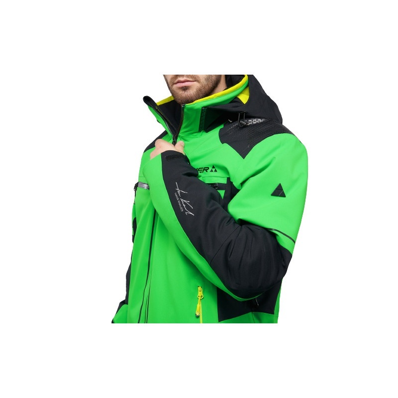 Pánská lyžařská bunda Fischer Hans Knauss zeleno-černá